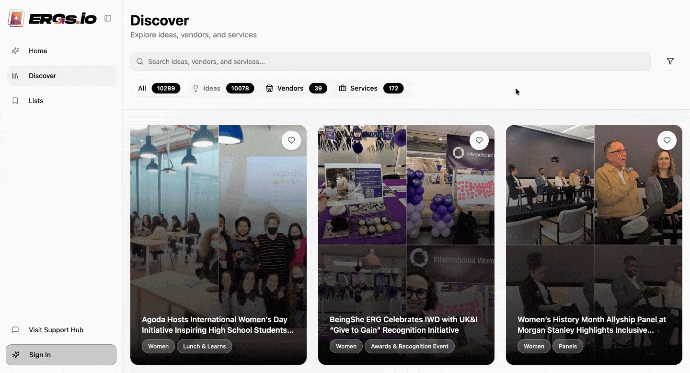 ERGs.io planning hub product preview